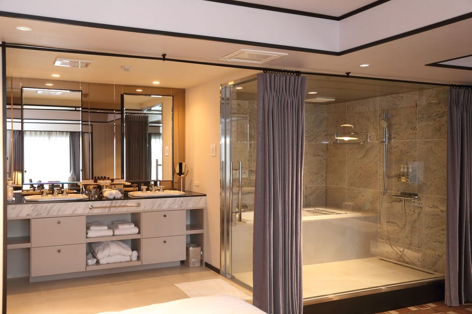 Free toiletries, hair dryer, slippers, bidet
