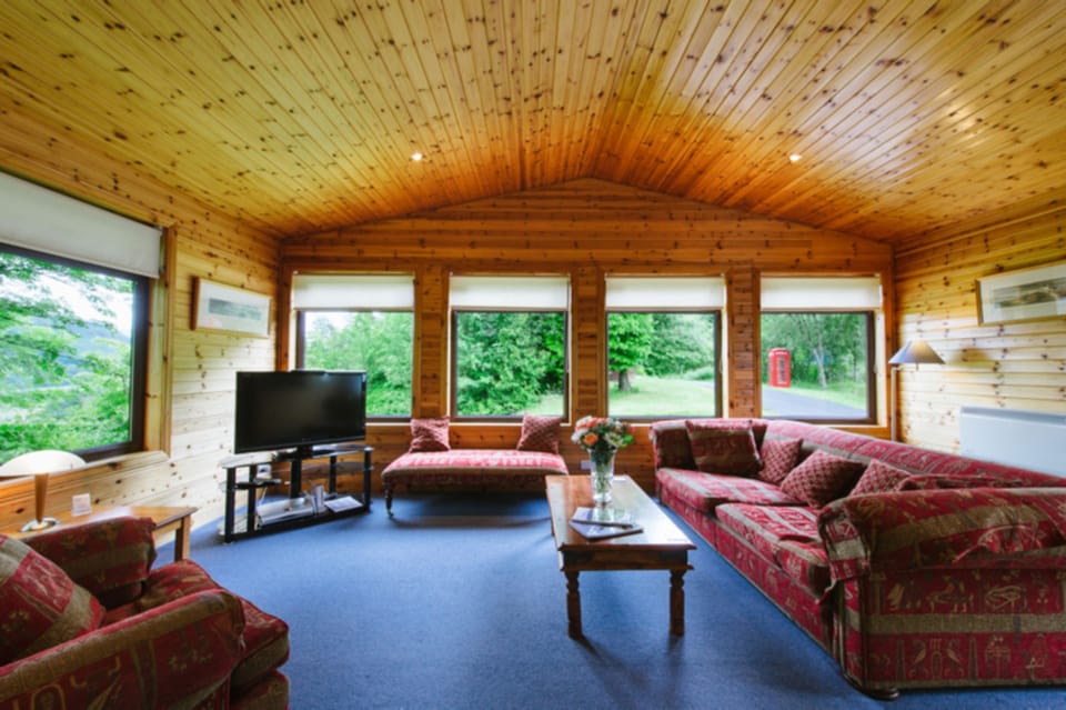 Chalet | Living area | 30-inch TV with satellite channels