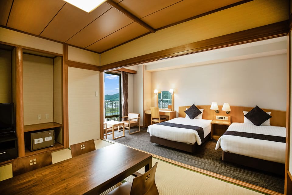 Japanese-Western style Room (With bath) Non Smoking | In-room safe, WiFi (free), bed sheets