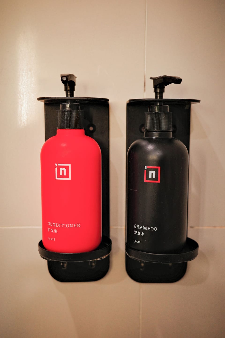 Shower, hair dryer, slippers, towels