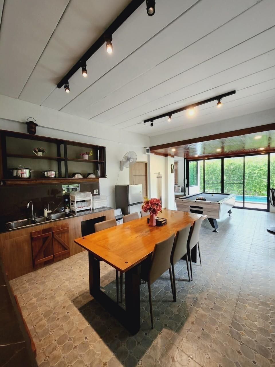 Family Villa, Canal View, Poolside | In-room dining