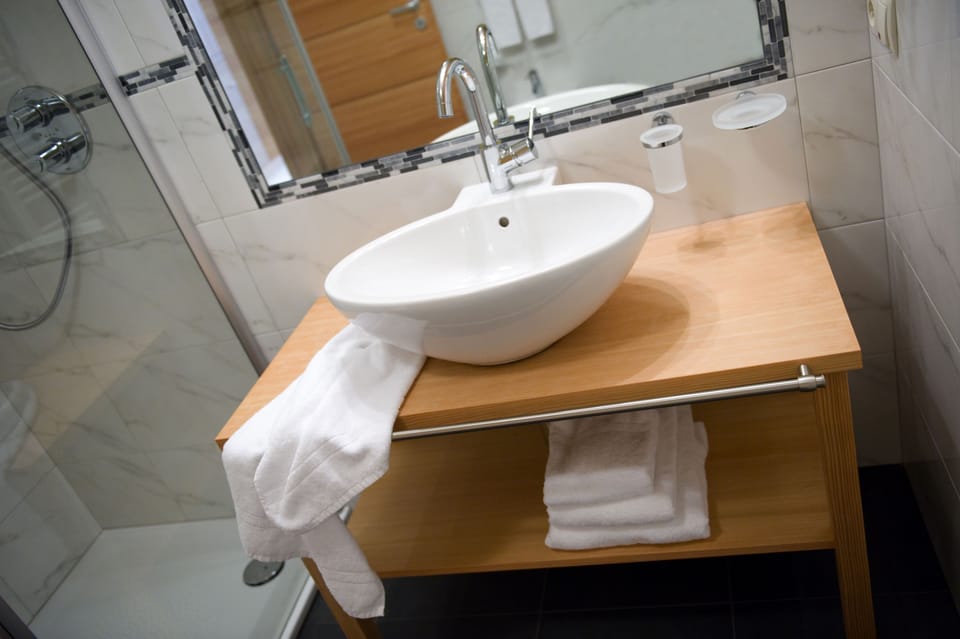 Free toiletries, hair dryer, bidet, towels