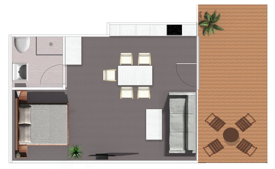 Studio with Sea View | Premium bedding, memory foam beds, in-room safe, desk