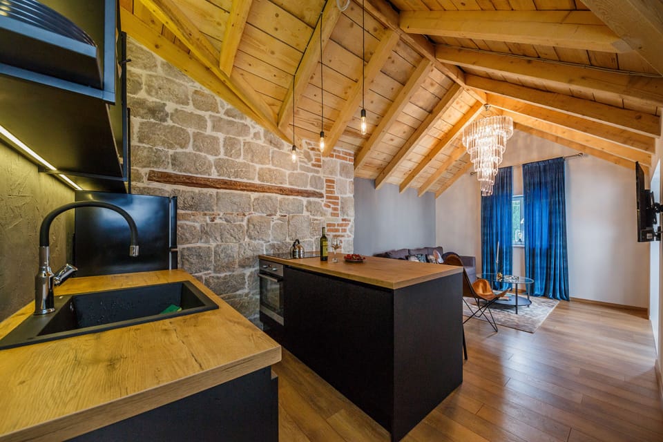Deluxe Apartment, 1 Bedroom with terrace - Street Kneza Mislava 10 | Private kitchen | Fridge, coffee/tea maker, electric kettle