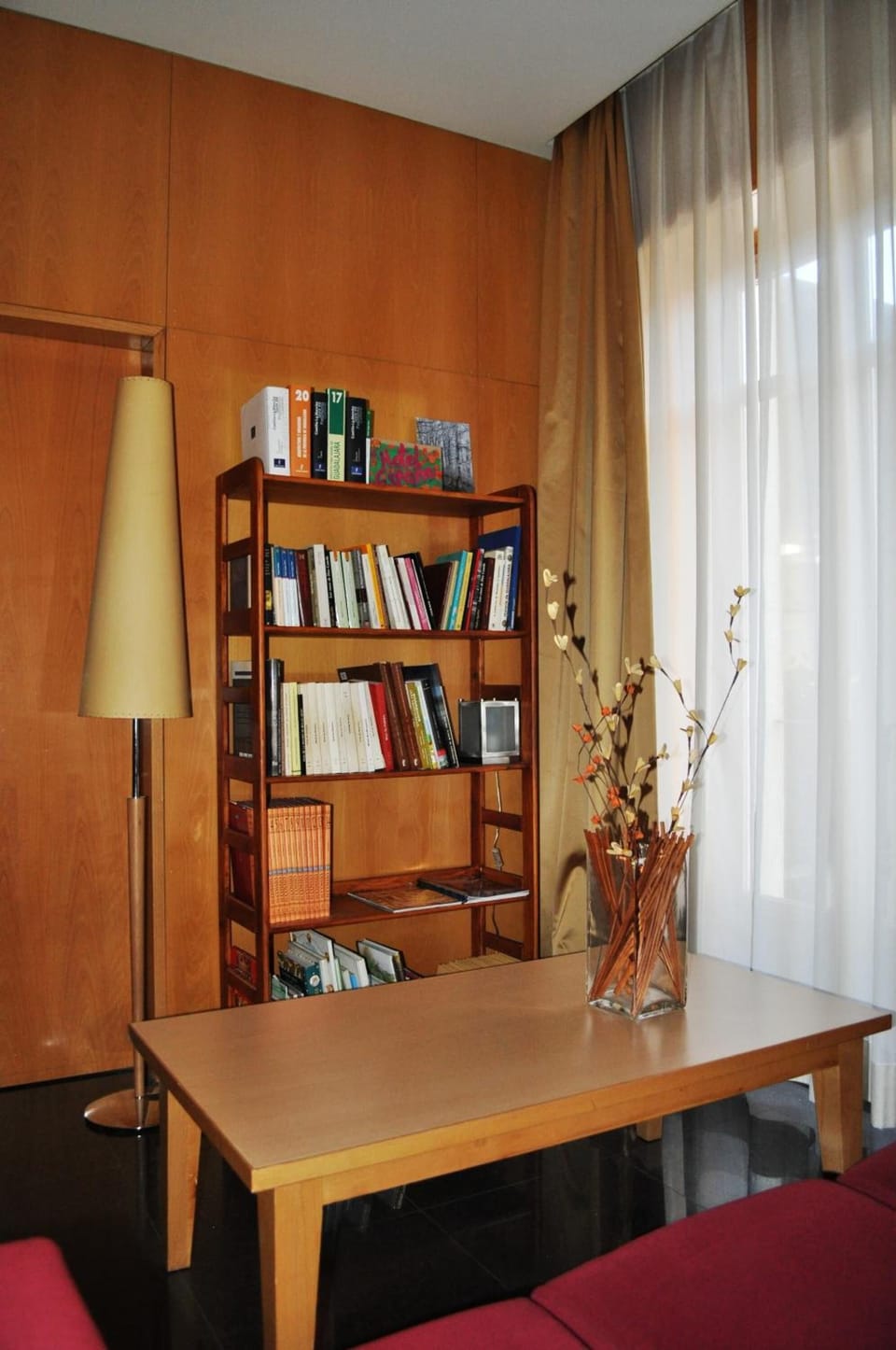 Desk, blackout drapes, iron/ironing board, free cribs/infant beds