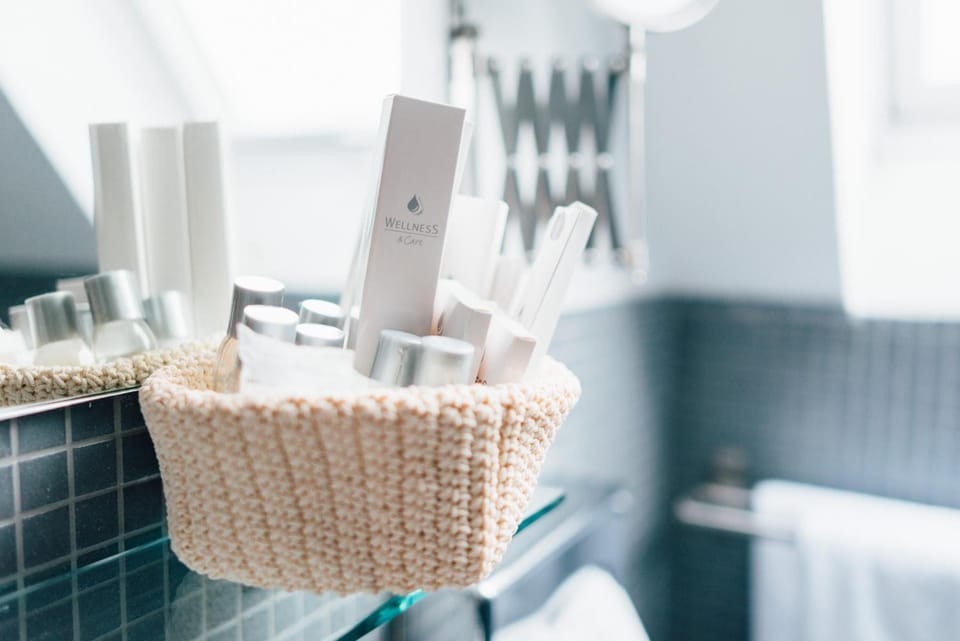 Shower, free toiletries, hair dryer, bathrobes