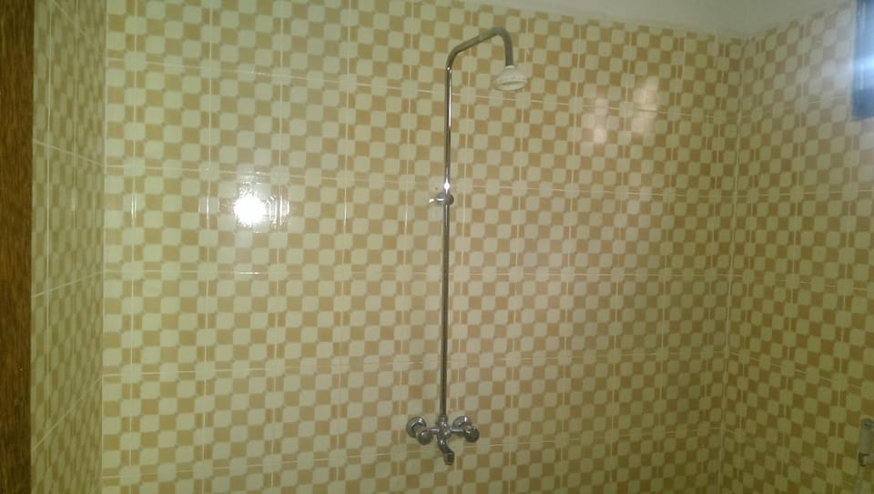 Shower, free toiletries, towels
