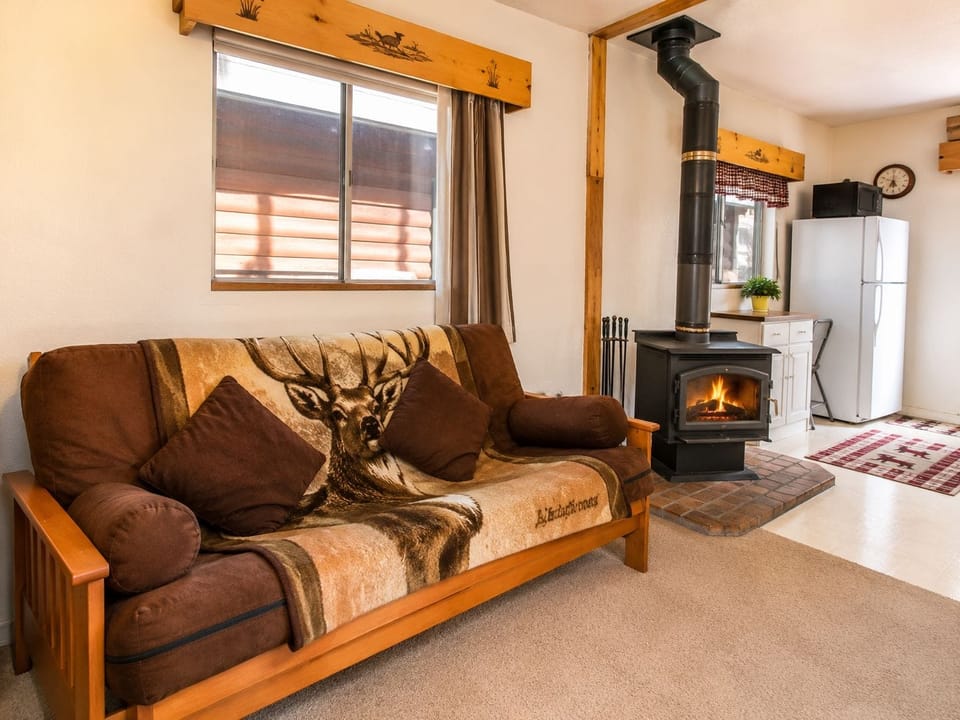 Smart TV, fireplace, Netflix, Hulu