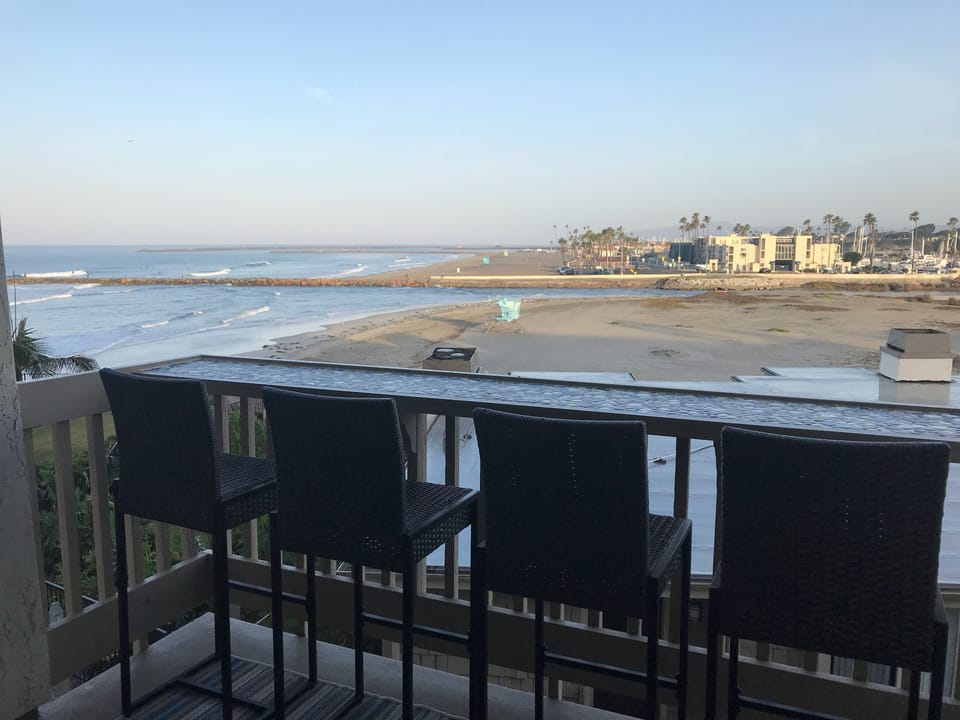 The amazing ocean view from our balcony