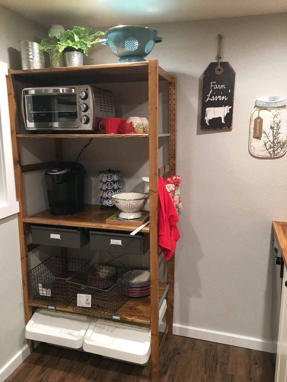 Kitchen includes hot plate,toaster oven,Keurig (with coffee/tea/cocoa)microwave 
