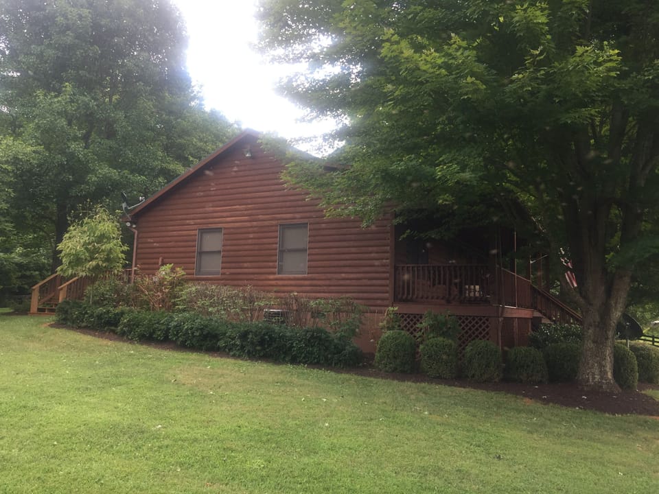 Large landscaped yard 