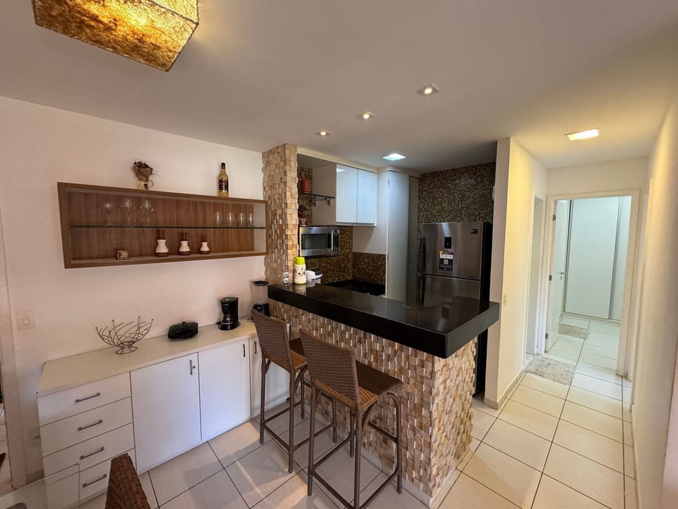 Premier Apartment | Private kitchen | Fridge, microwave, blender, cookware/dishes/utensils