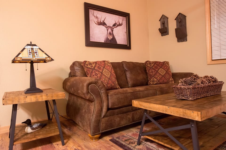 The brand new queen sleeper sofa sleeps two comfortably. 