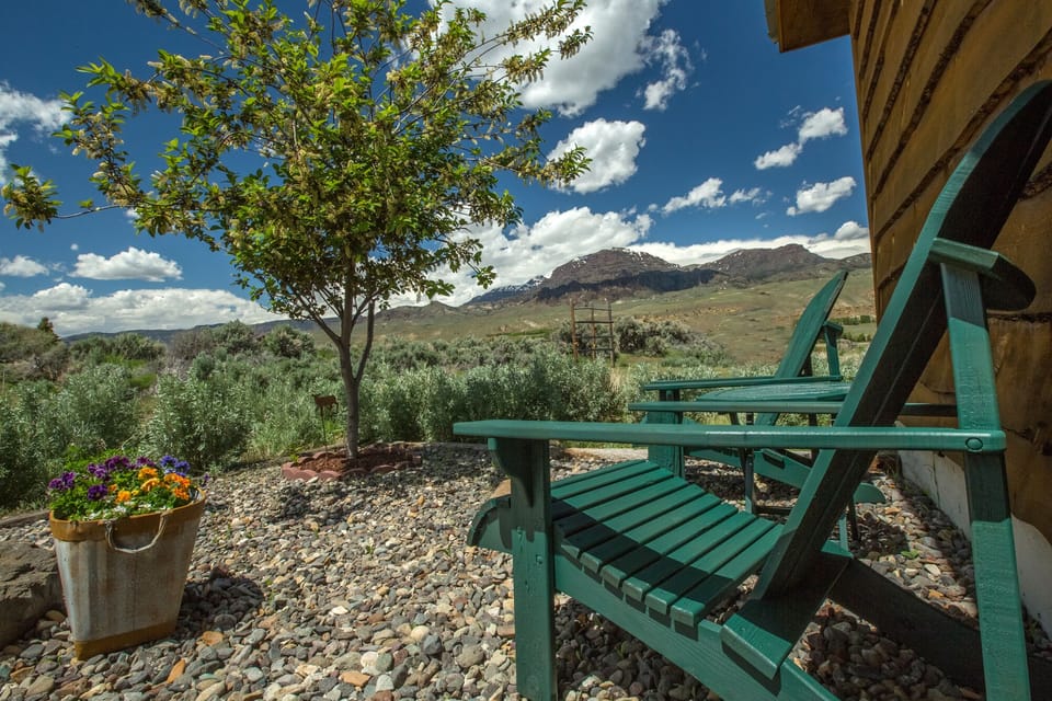 Enjoy the views from your own patio.  There's a private picnic area too!