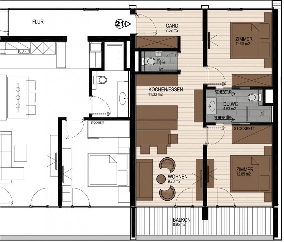Top 21 Floor plan Schönblick Residence