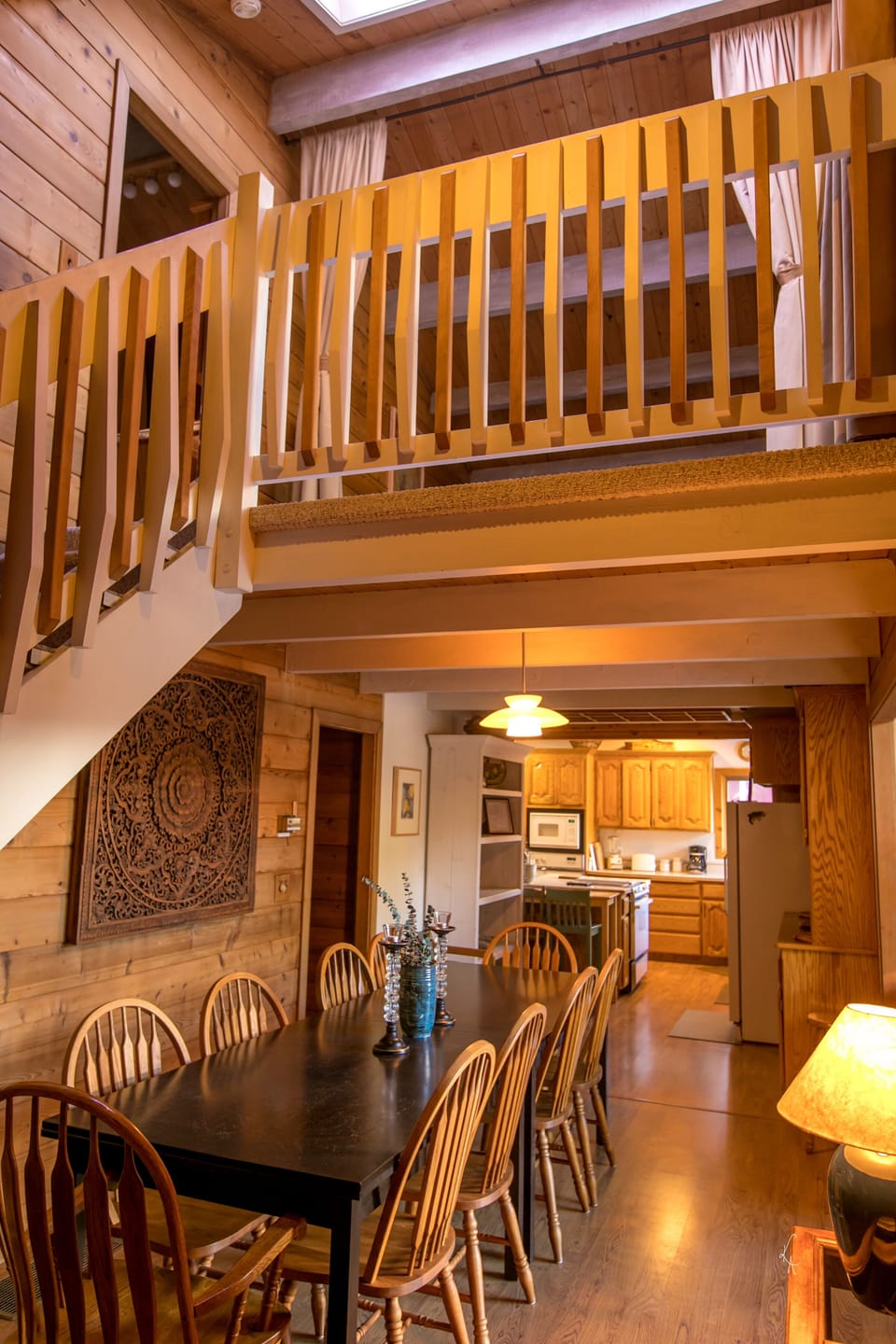 Upstairs loft, dining room & kitchen areas