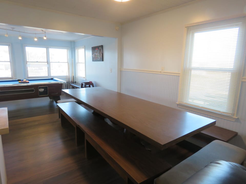 Large handcrafted table that sits 20 people 