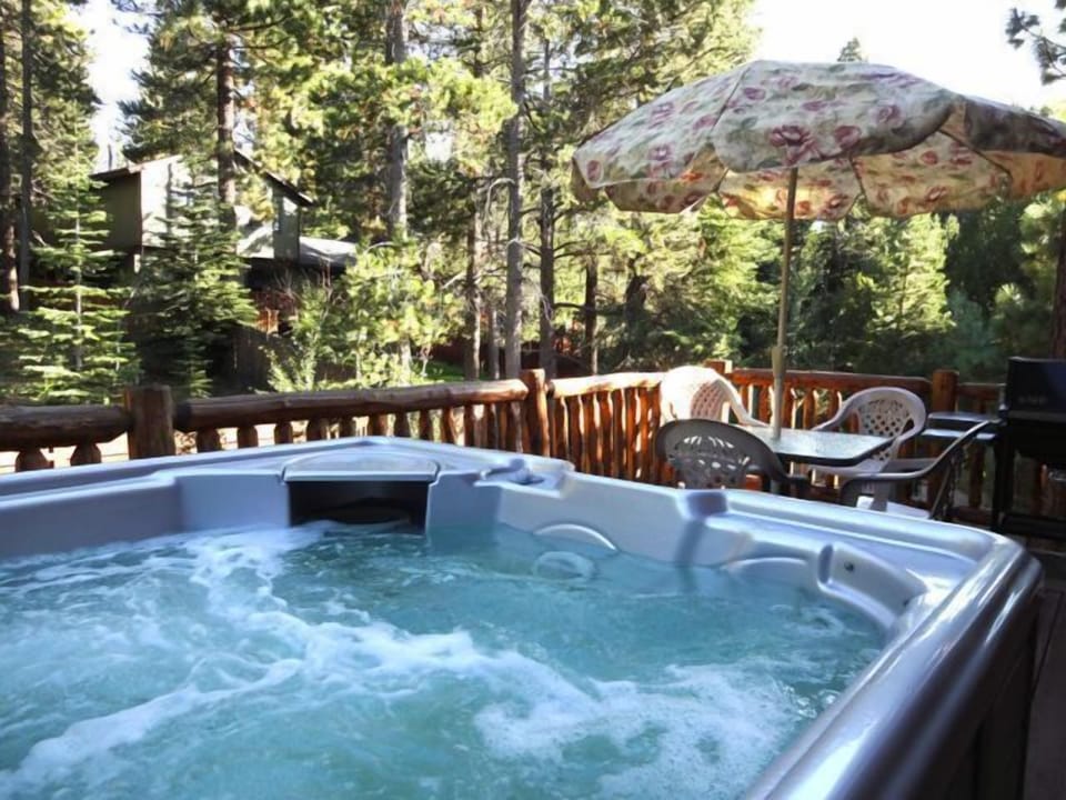 Hot Tub on Upper Deck with Gas Grill