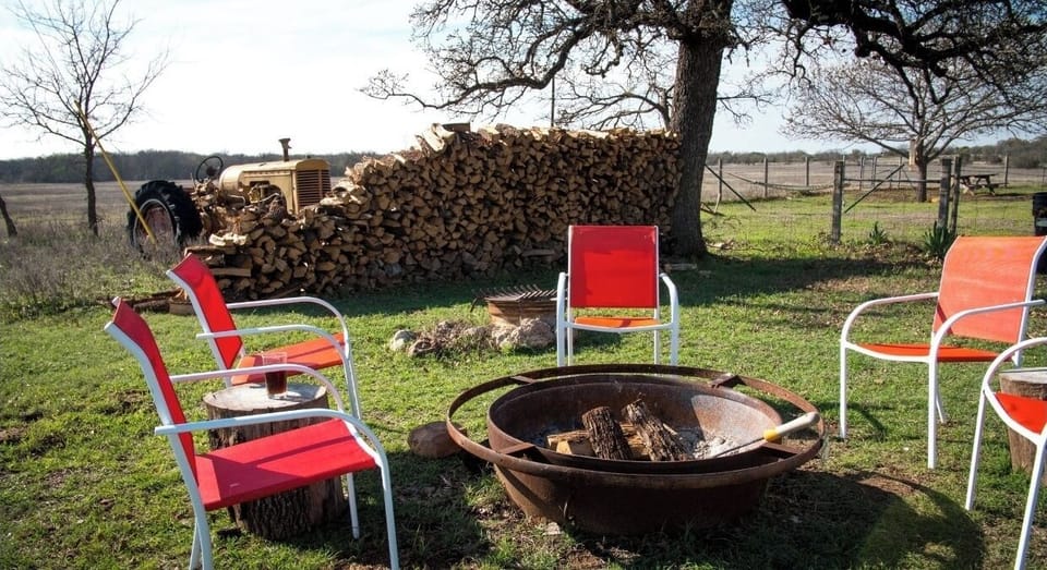 A great place to gather and tell lies!  We provide s'mores sticks.