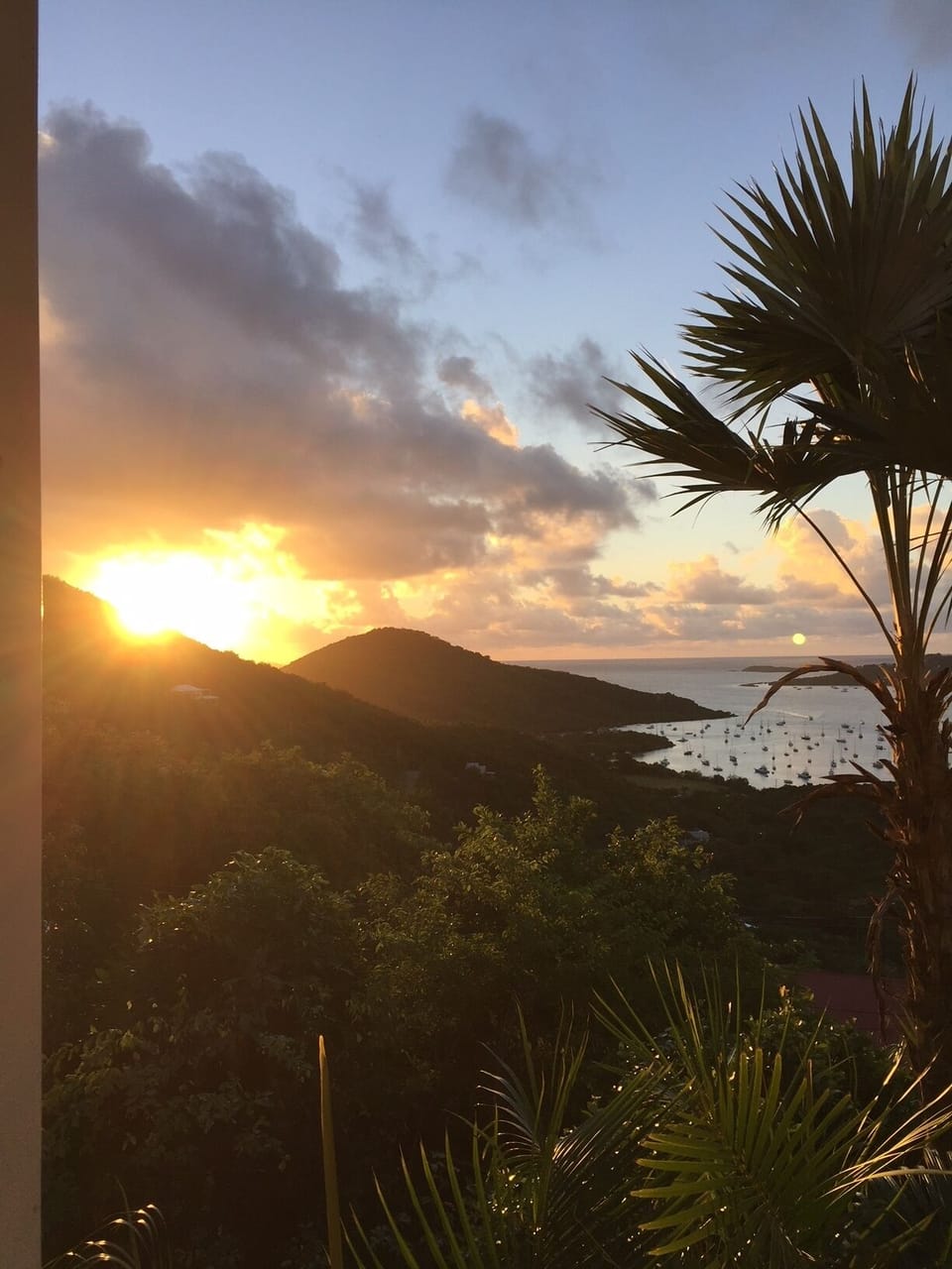 Sun rising in the East...makes for dramatic morning views from the front deck.

