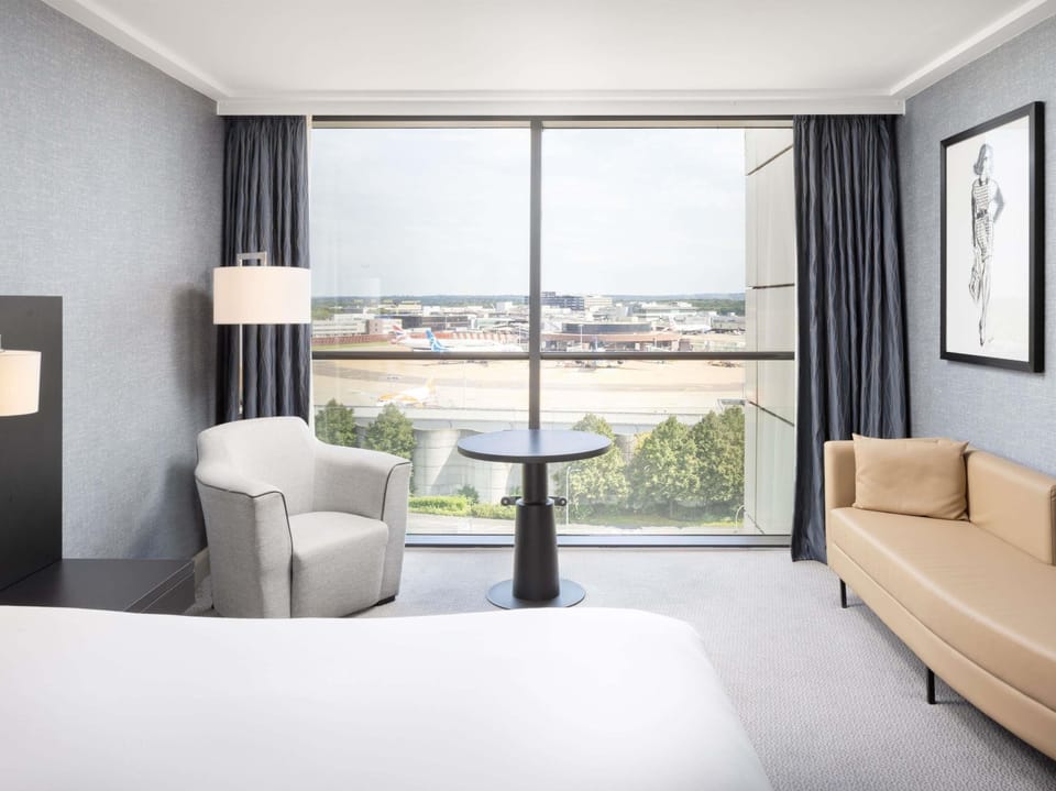 Superior Room, 1 Queen Bed (Runway View) | 1 bedroom, Egyptian cotton sheets, premium bedding, Select Comfort beds