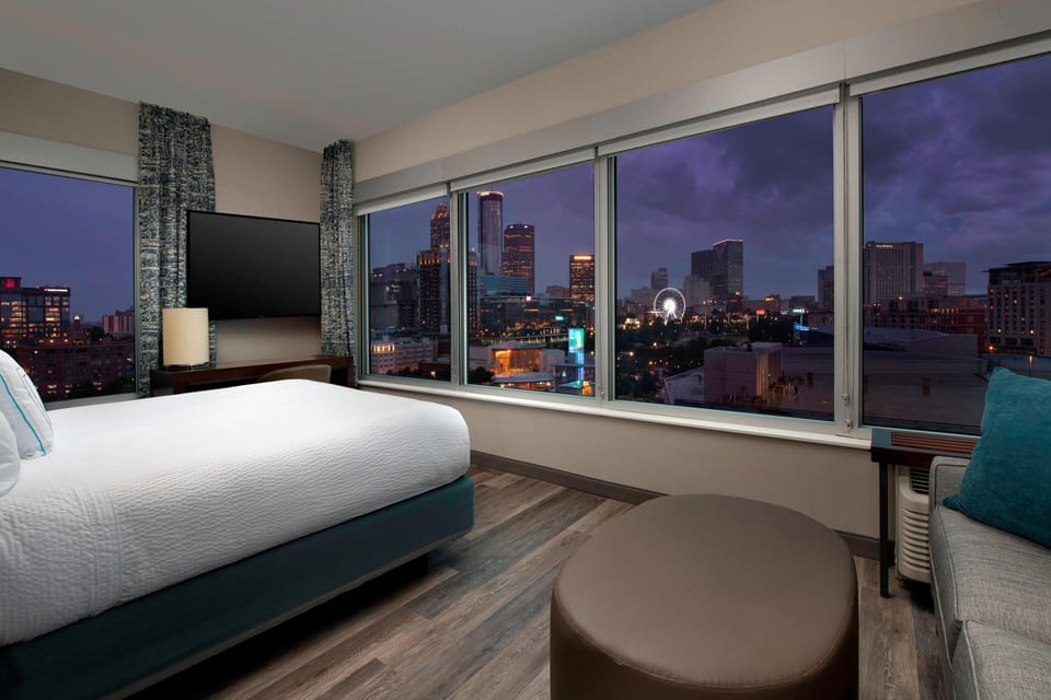 Room, 1 King Bed with Sofa bed, Accessible Bathtub, City View | Desk, laptop workspace, iron/ironing board, free WiFi