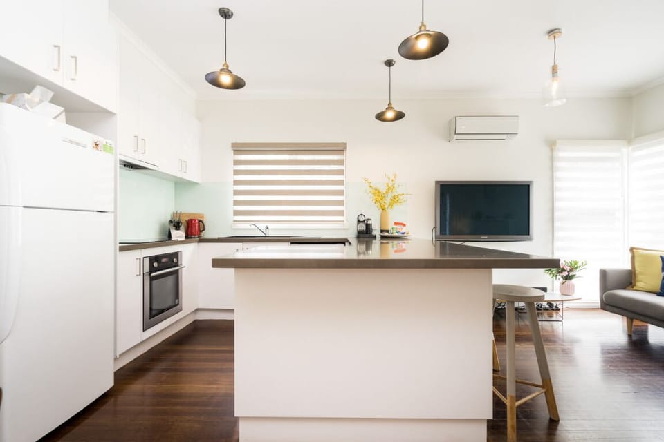 our kitchen and breakfast bar