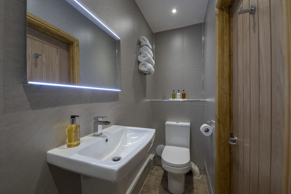 Double Room, 1 King Bed | Bathroom | Shower, free toiletries, hair dryer, towels