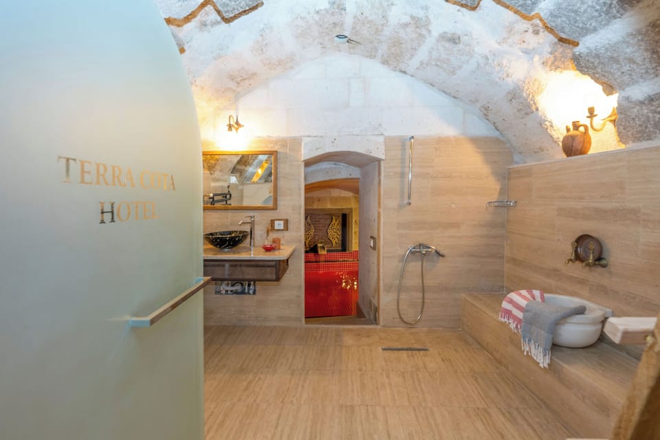 Shower, free toiletries, hair dryer, slippers