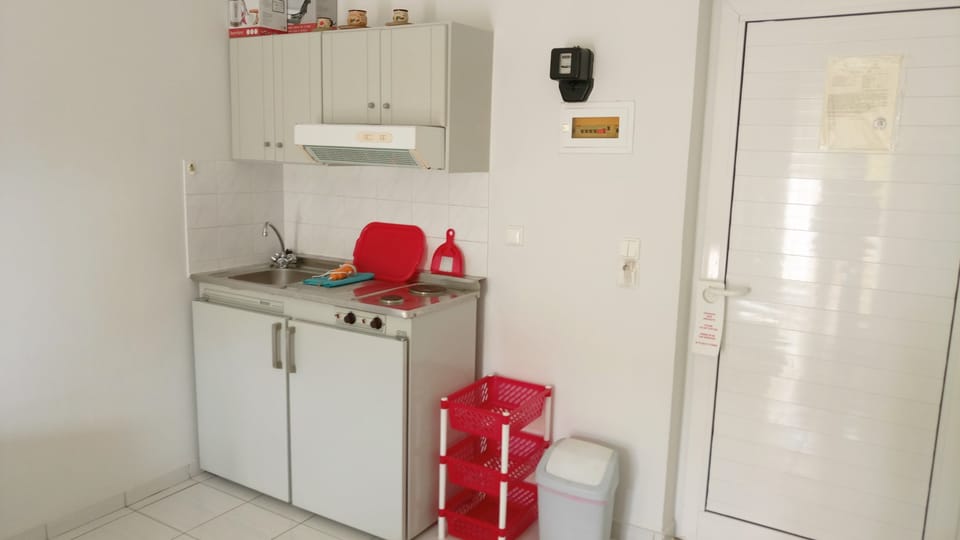 Economy Apartment, 1 Bedroom, Patio | Private kitchen | Fridge, stovetop, coffee/tea maker, electric kettle