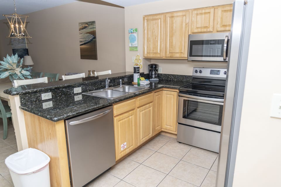 Fully stocked kitchen