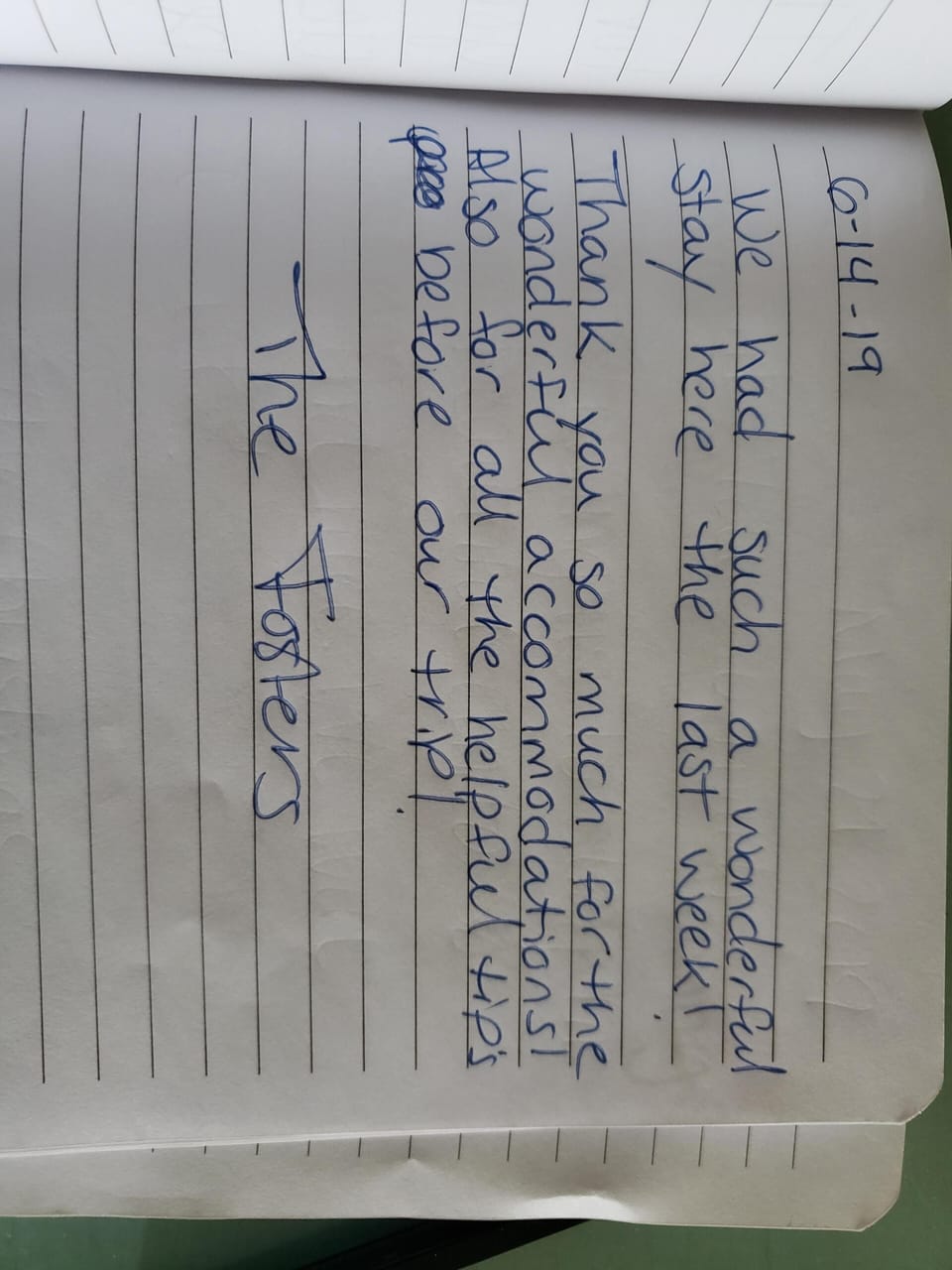 Feedback from our guests!