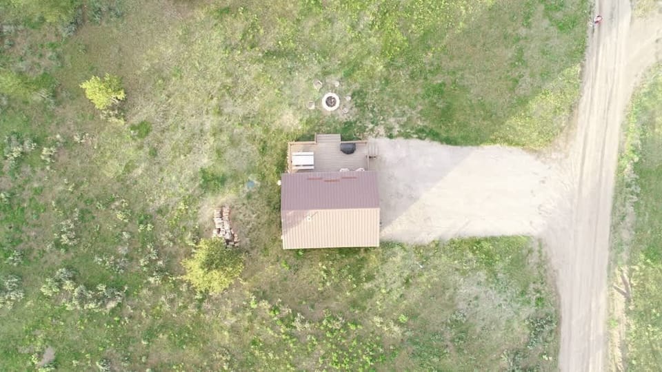 Arial view of the little house on the prairie