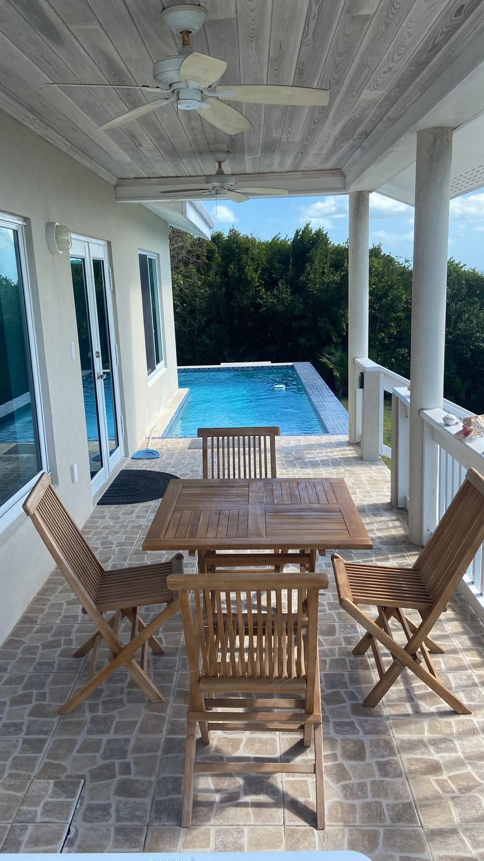 Deck shot adjacent to pool (seating for up to 8)