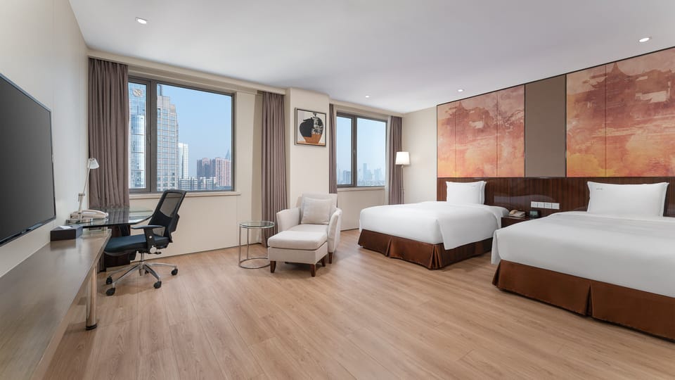 Standard Room, 2 Twin Beds | Minibar, in-room safe, desk, blackout drapes