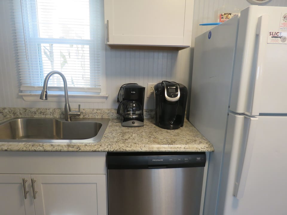 Kitchen has 2 coffee makers:
Mr. Coffee 
Keurig 