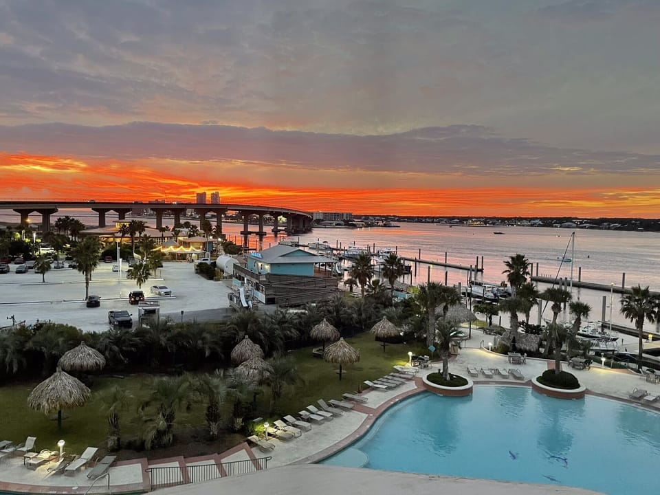 Sunset are amazing from our balcony!
