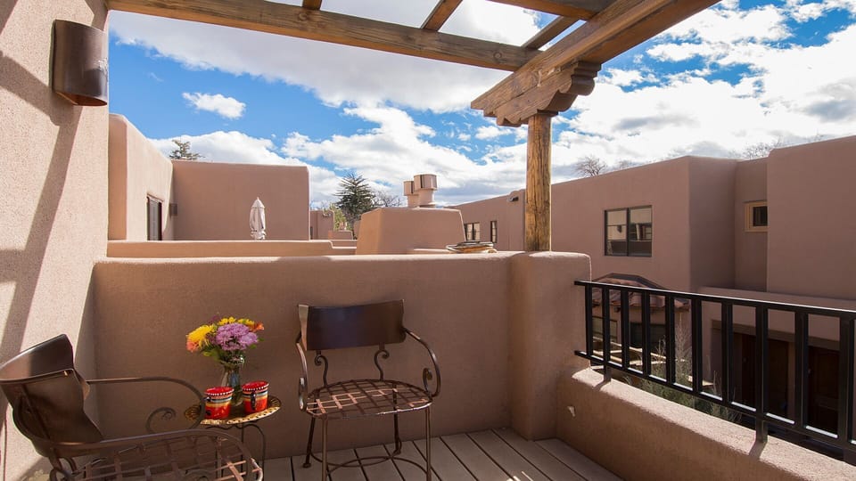 The patio off the master bedroom