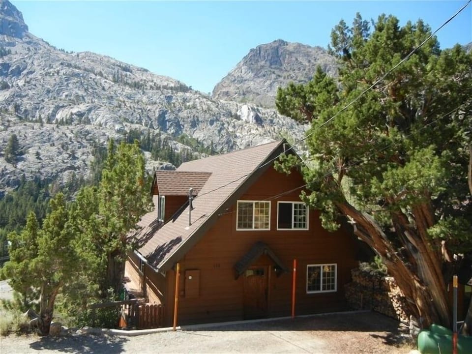 The Chalet is built into the mountain and 50 feet tall in the rear.