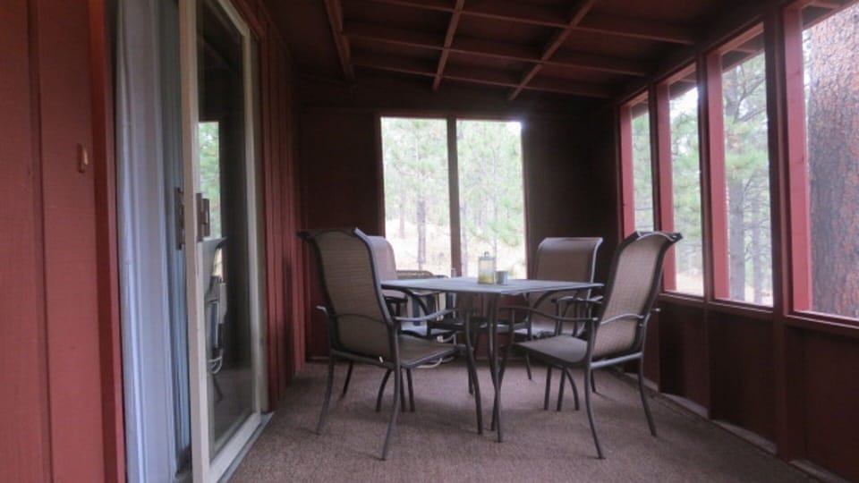 Screened porch perfect for morning coffee