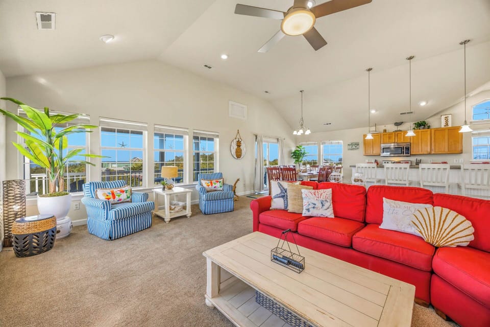 Surf or Sound Realty - 823 - Sounds Good 2 Me - Great Room -6