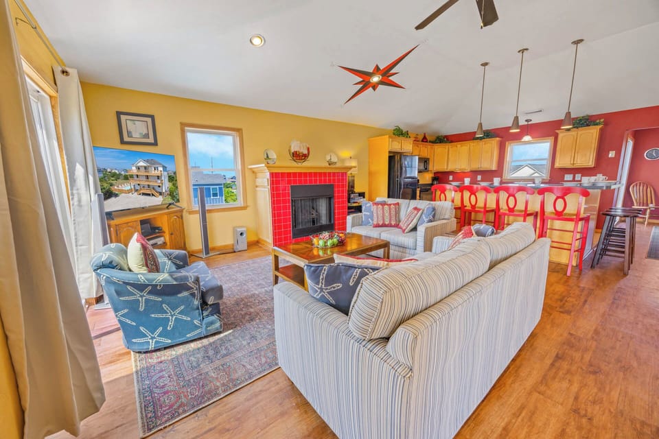 Surf or Sound Realty - 727 - Knights in Salvo - Great Room -2