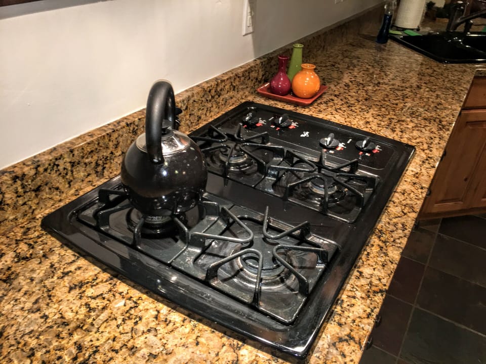 Gas cooking . . .