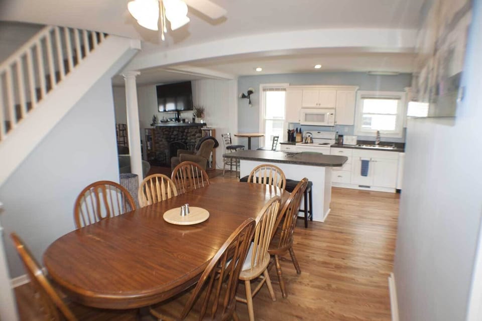 Dining room and kitchen