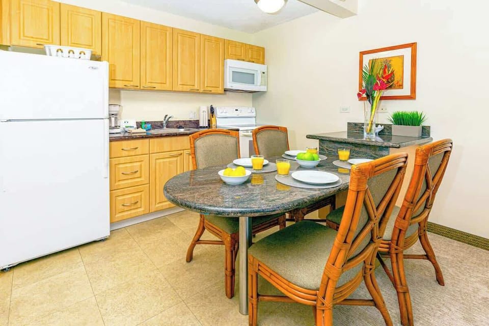 Dining area and kitchen