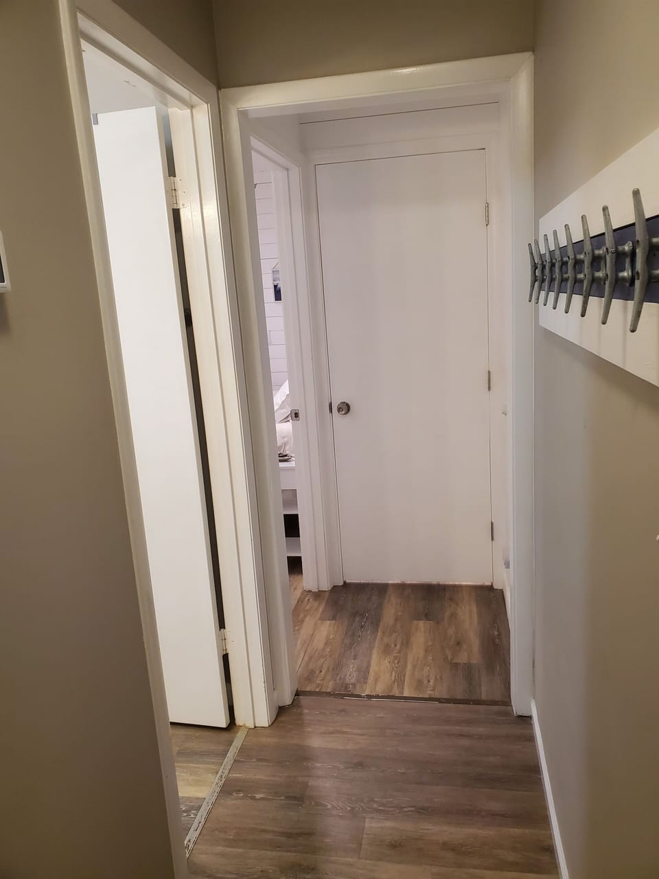 Hall to 2nd bathroom, bunk room & queen bedroom