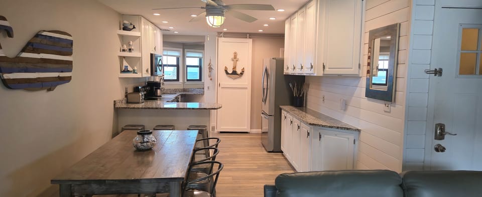 Open floor plan with great views of the beach.