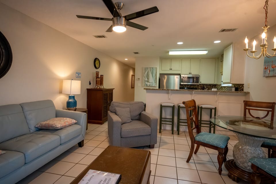 Spacious living and dining area