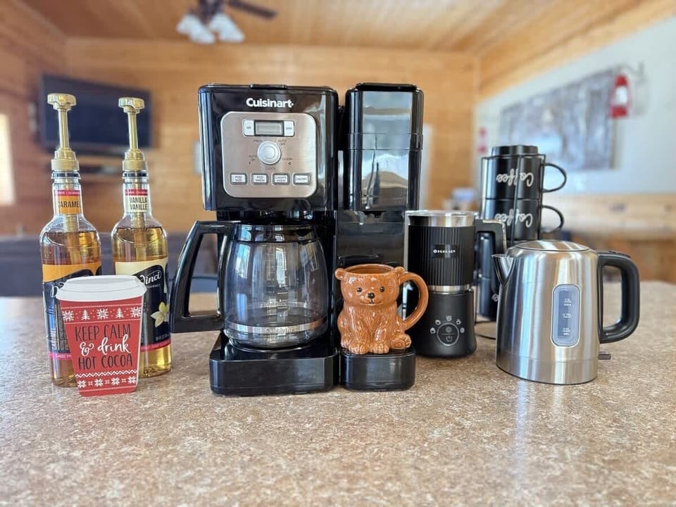 A luxurious coffee bar for your convivence.
