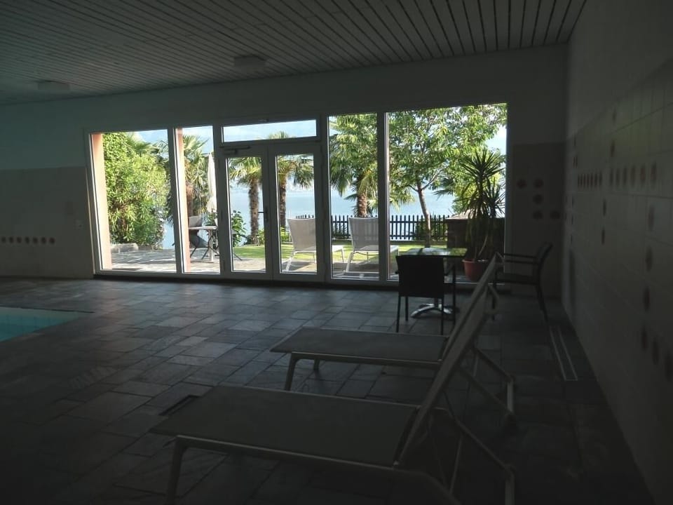 View outside from the indoor pool 